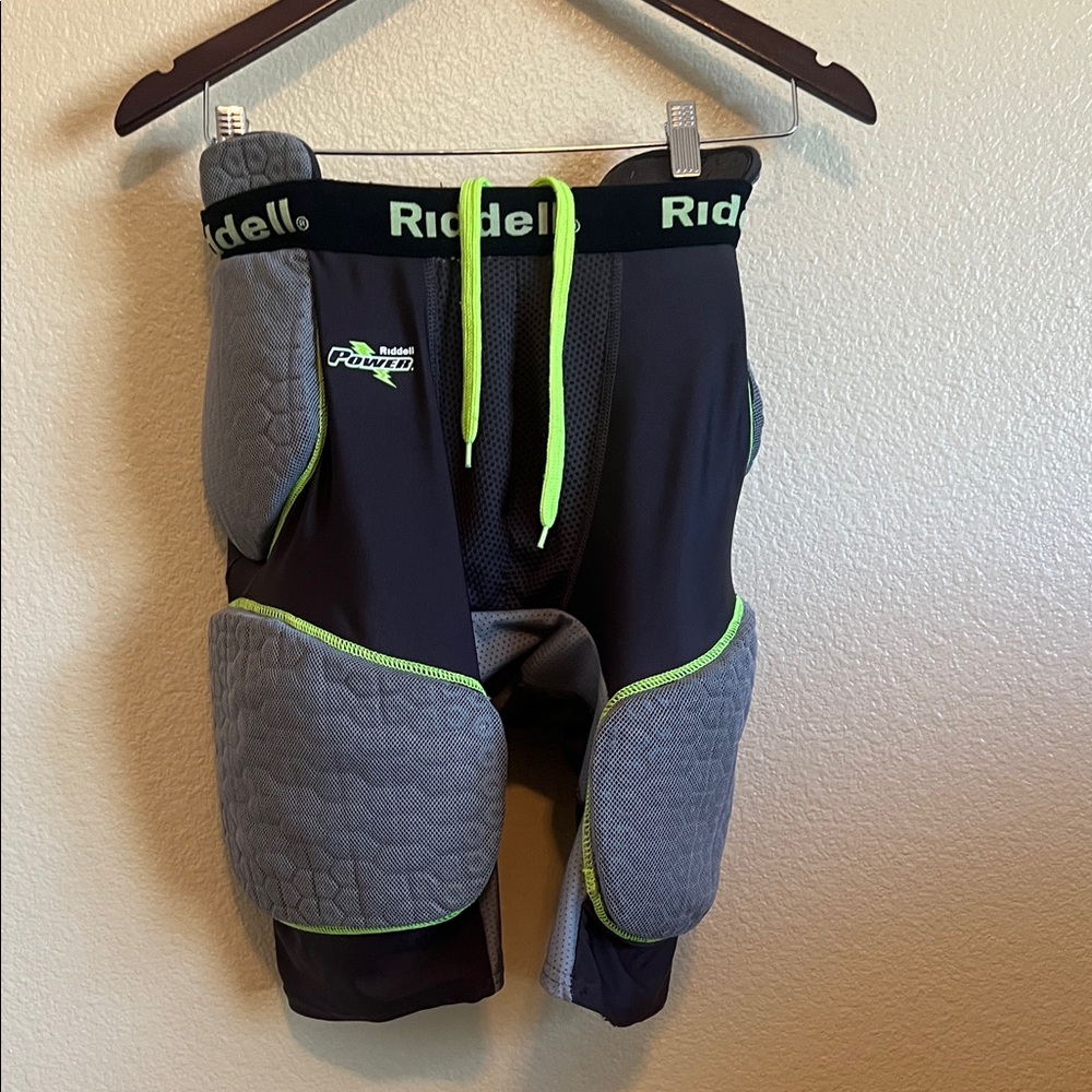 Riddell Men’s Padded Football Shorts - Black and Gray